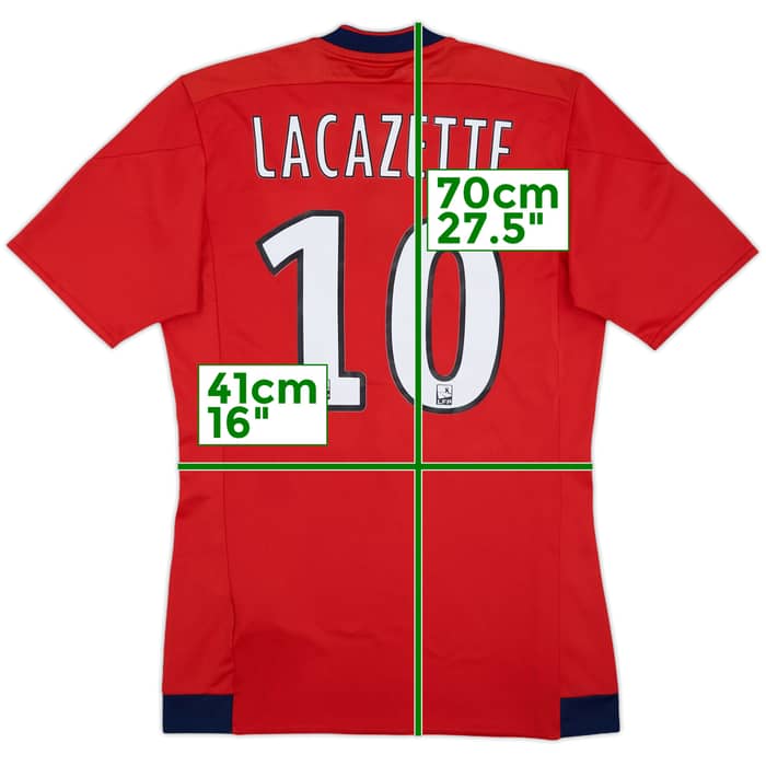 2015-16 Lyon Away Shirt Lacazette #10 (XS)