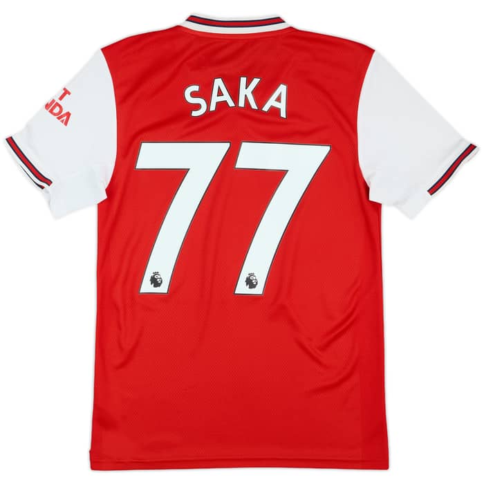 2019-20 Arsenal Home Shirt Saka #77 - 6/10 - (XS)