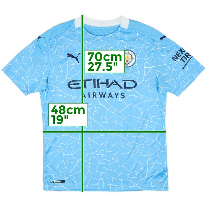2020-21 Manchester City Home Shirt - 4/10 - (M)