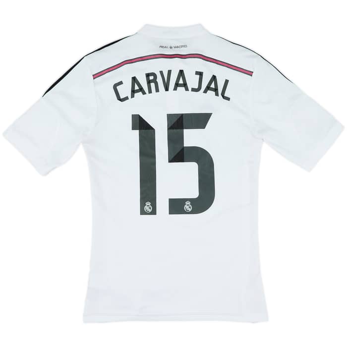 2014-15 Real Madrid Home Shirt Carvajal #15 - 4/10 - (S)