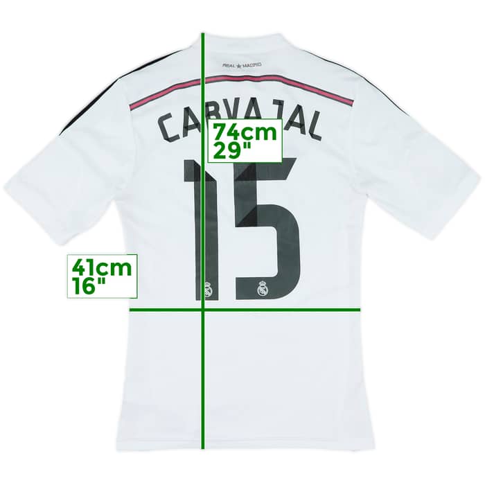 2014-15 Real Madrid Home Shirt Carvajal #15 - 4/10 - (S)