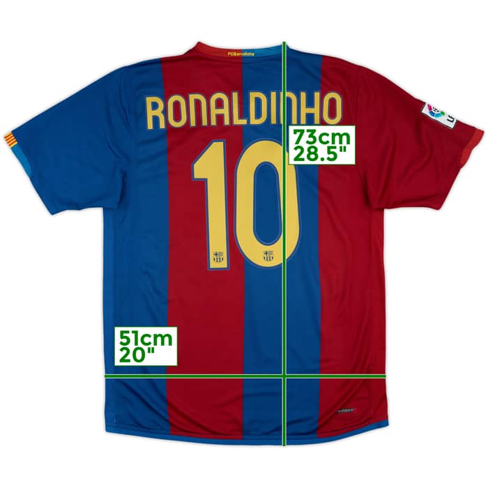 2006-07 Barcelona Home Shirt Ronaldinho #10 - 7/10 - (M)