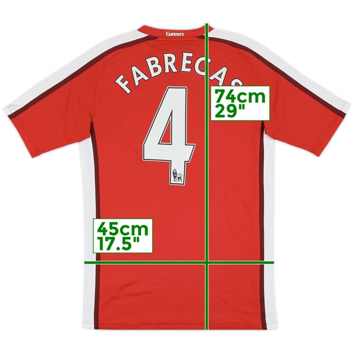 2008-10 Arsenal Home Shirt Fabregas #4 - 7/10 - (XL.Boys)