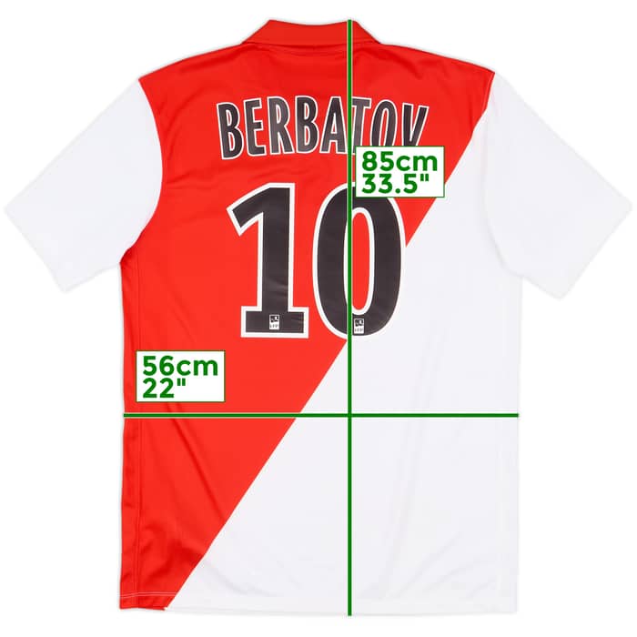2014-15 Monaco Home Shirt Berbatov #10 - 8/10 - (M)