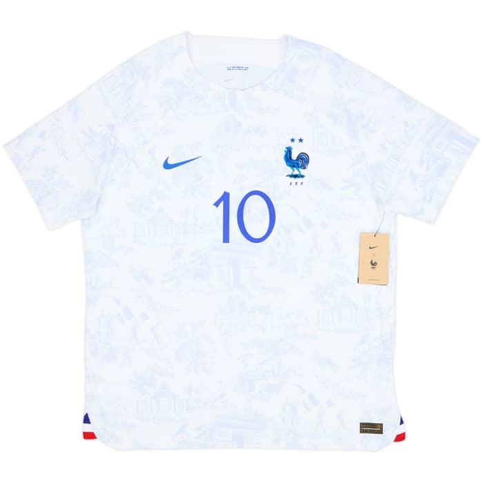 2022-23 France Authentic Away Shirt Mbappe #10 (XL)