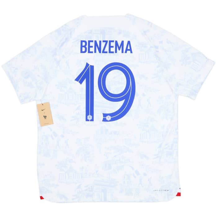 2022-23 France Authentic Away Shirt Benzema #19 (XL)