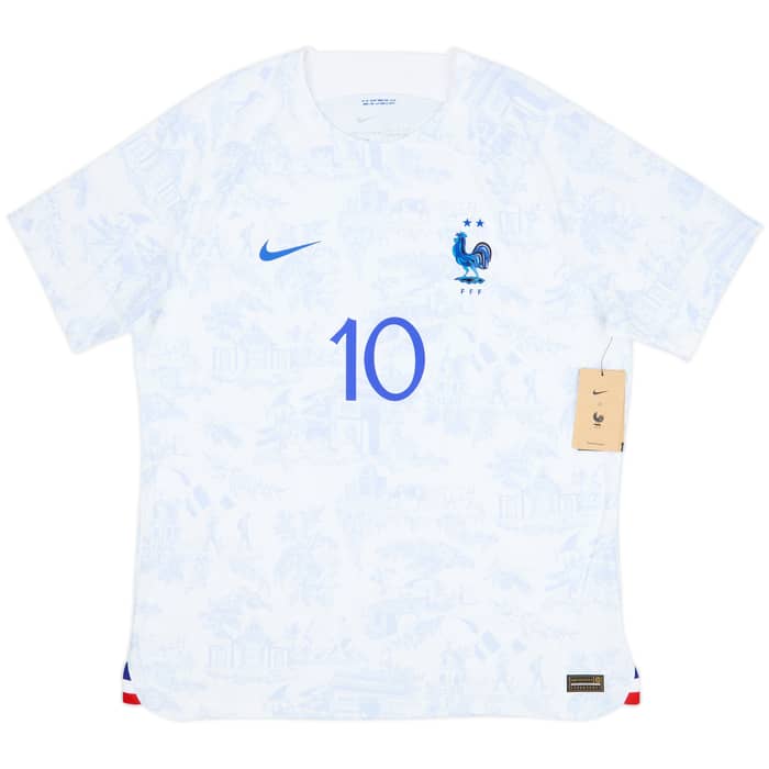 2022-23 France Authentic Away Shirt Mbappe #10 (XL)