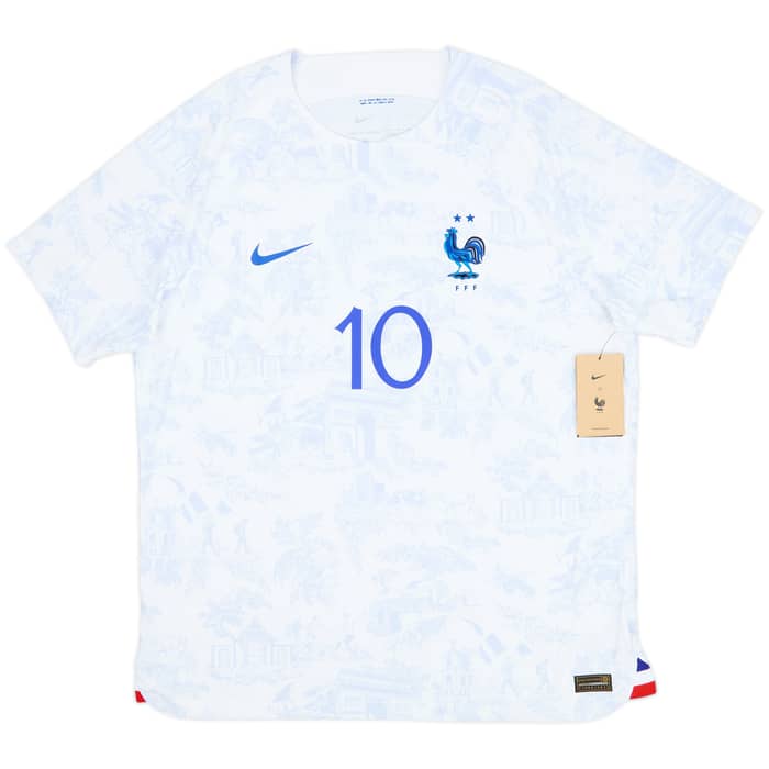 2022-23 France Authentic Away Shirt Mbappe #10 (XL)