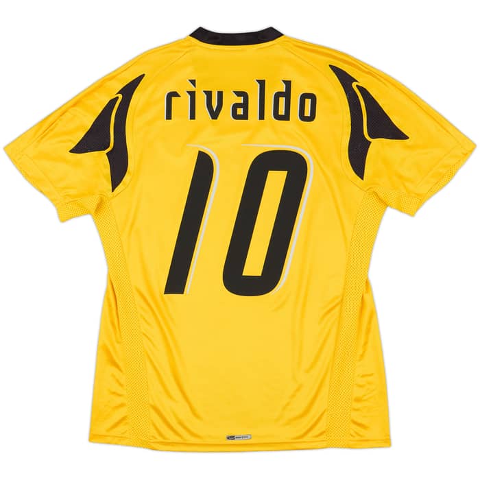 2007-08 AEK Athens Home Shirt Rivaldo #10 - 5/10 - (L)