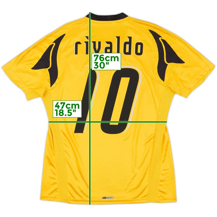 2007-08 AEK Athens Home Shirt Rivaldo #10 - 5/10 - (L)