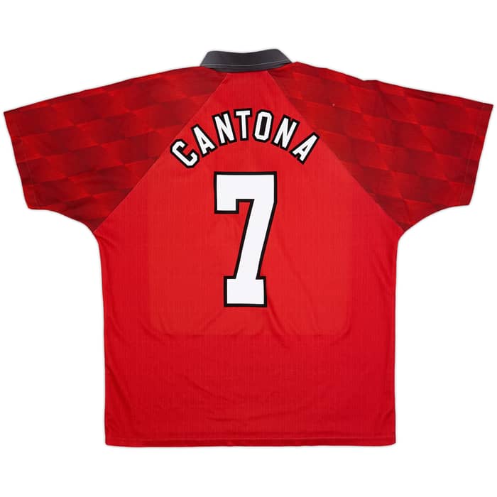 1996-98 Manchester United Home Shirt Cantona #7 - 6/10 - (L)