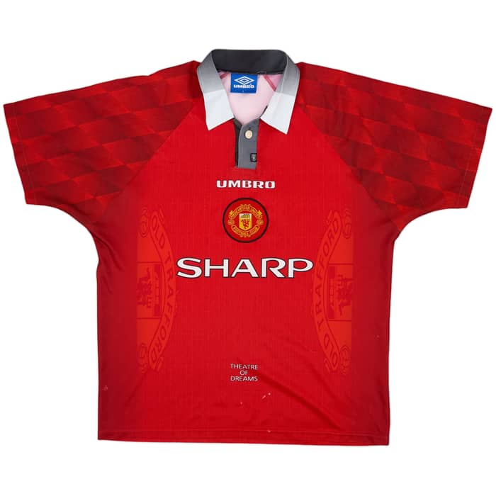 1996-98 Manchester United Home Shirt Cantona #7 - 6/10 - (L)