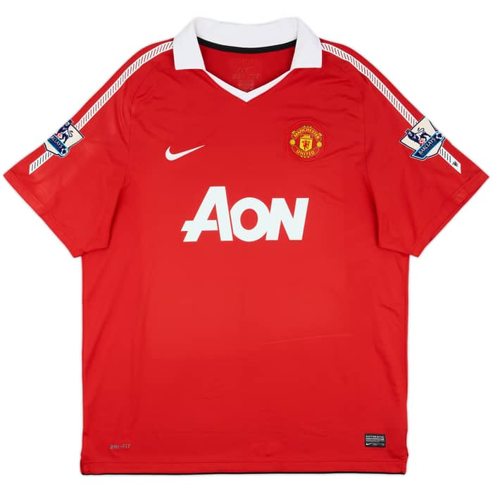 2010-11 Manchester United Home Shirt J.S.Park #13 - 6/10 - (XL)