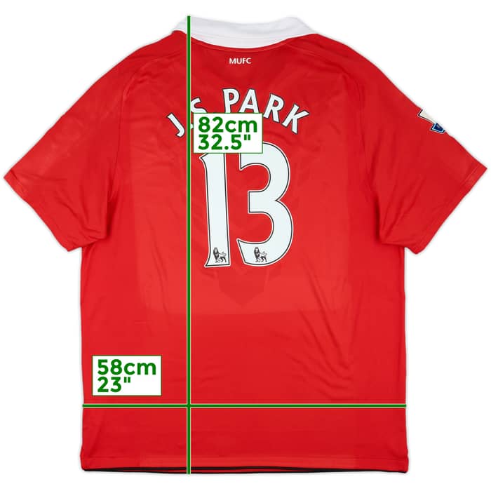 2010-11 Manchester United Home Shirt J.S.Park #13 - 6/10 - (XL)