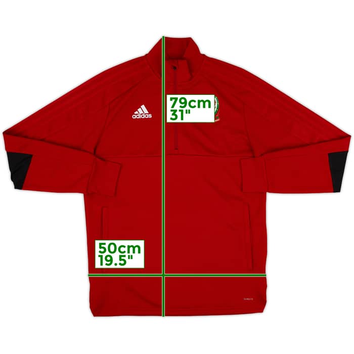 2017-18 Wales adidas 1/4 Zip Drill Top - 8/10 - (M)