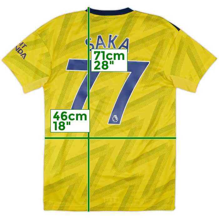 2019-20 Arsenal Away Shirt Saka #77 - 9/10 - (S)