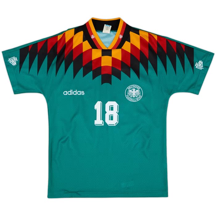 1994-96 Germany Away Shirt Klinsmann #18 - 8/10 - (S)