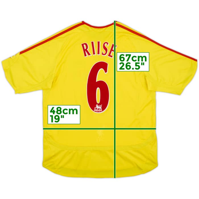 2006-07 Liverpool Away Shirt Riise #6 - 7/10 - (L.Boys)