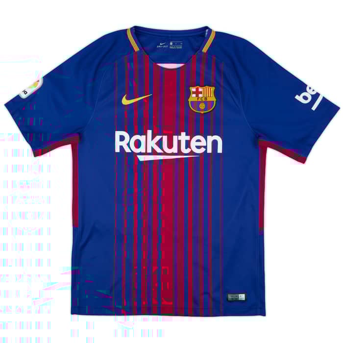 2017-18 Barcelona Home Shirt Suarez #9 - 9/10 - (S)