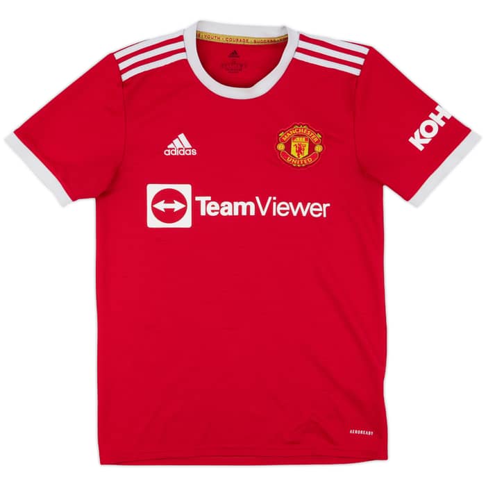 2021-22 Manchester United Home Shirt B.Fernandes #18 - 7/10 - (S)