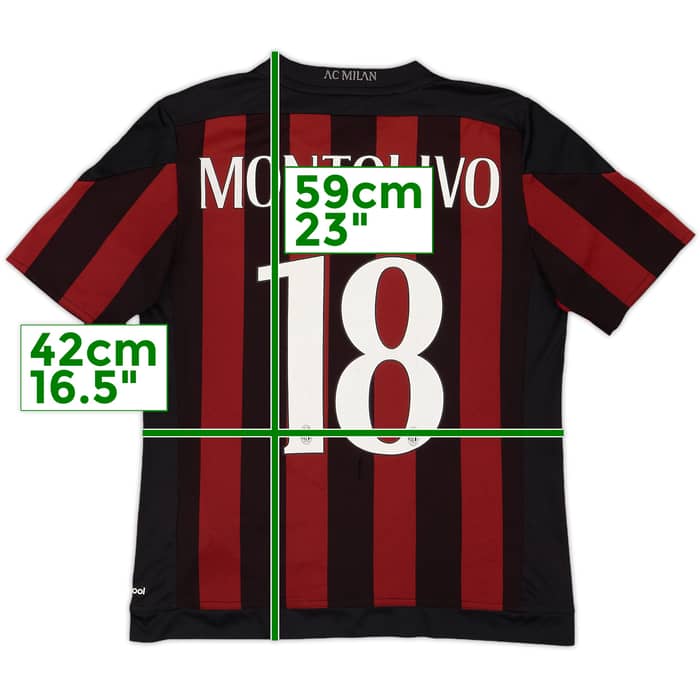 2015-16 AC Milan Home Shirt Montolivo #18 - 5/10 - (M.Boys)