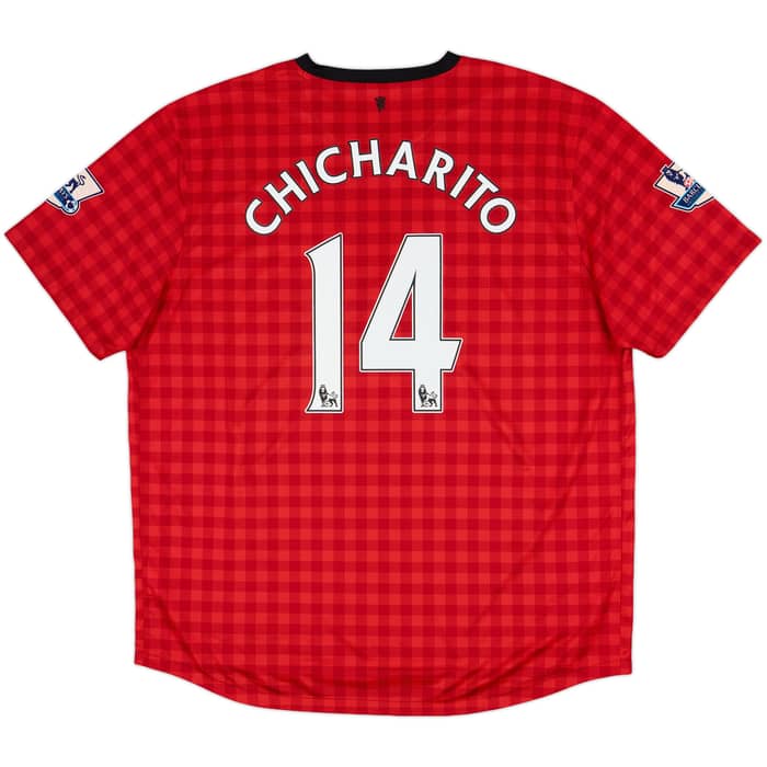 2012-13 Manchester United Home Shirt Chicharito #14 - 8/10 - (XXL)