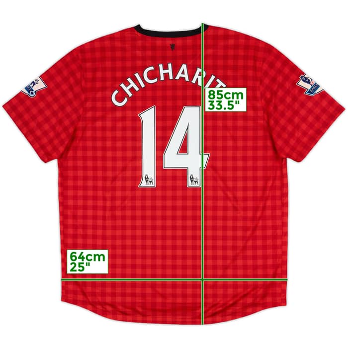 2012-13 Manchester United Home Shirt Chicharito #14 - 8/10 - (XXL)