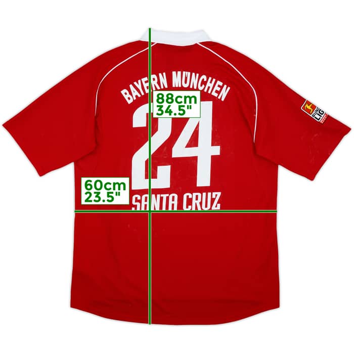 2005-06 Bayern Munich Home Shirt Santa Cruz #24 - 5/10 - (XL)