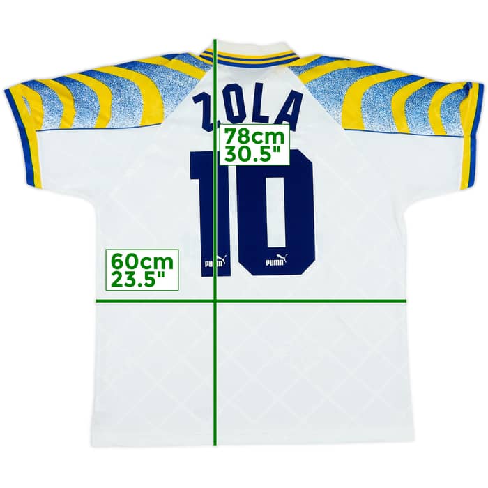 1995-97 Parma Home Shirt Zola #10 - 7/10 - (L)
