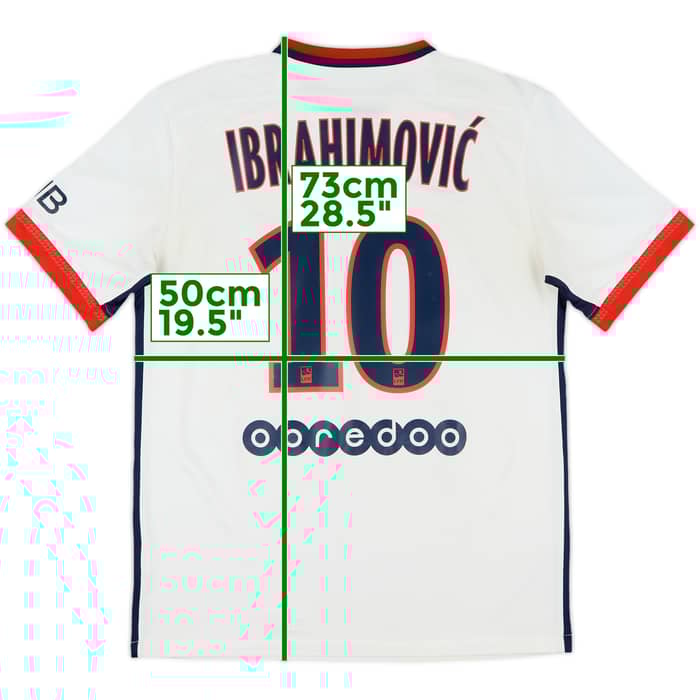 2015-16 Paris Saint-Germain Away Shirt Ibrahimovic #10 - 5/10 - (M)