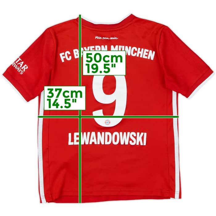 2020-21 Bayern Munich Home Shirt Lewandowski #9 - 5/10 - (S.Boys)