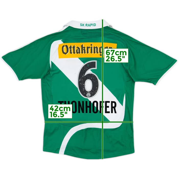 2007-09 Rapid Vienna Home Shirt Thonhofer #6 - 4/10 - (L.Boys)
