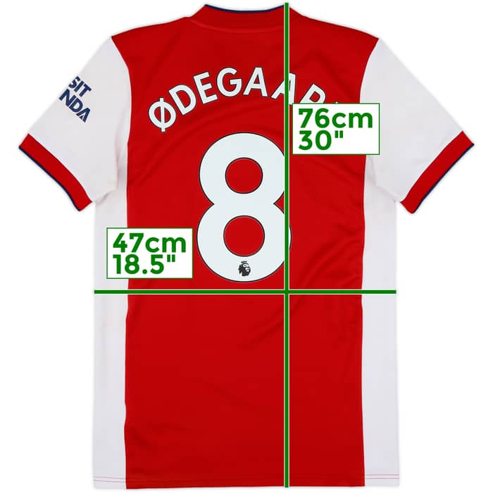 2021-22 Arsenal Home Shirt Odegaard #8 - 9/10 - (S)