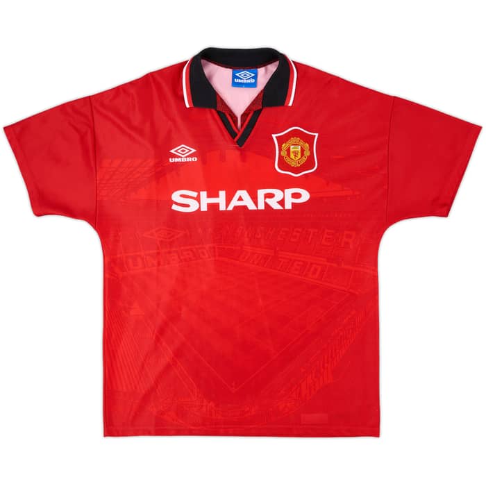 1994-96 Manchester United Home Shirt Cantona #7 - 9/10 - (L)