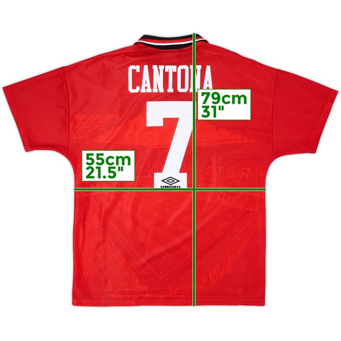 1994-96 Manchester United Home Shirt Cantona #7 - 9/10 - (L)