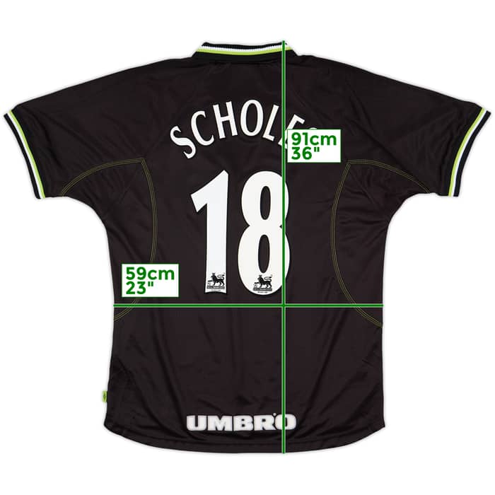 1998-99 Manchester United Third Shirt Scholes #18 - 9/10 - (L)