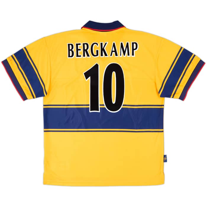 1997-99 Arsenal Away Shirt Bergkamp #10 - 9/10 - (XXL)