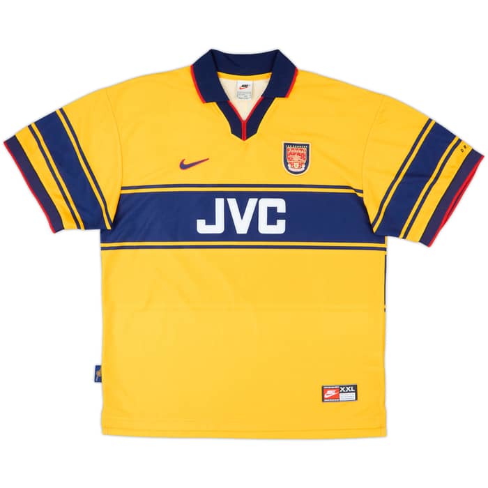 1997-99 Arsenal Away Shirt Bergkamp #10 - 9/10 - (XXL)