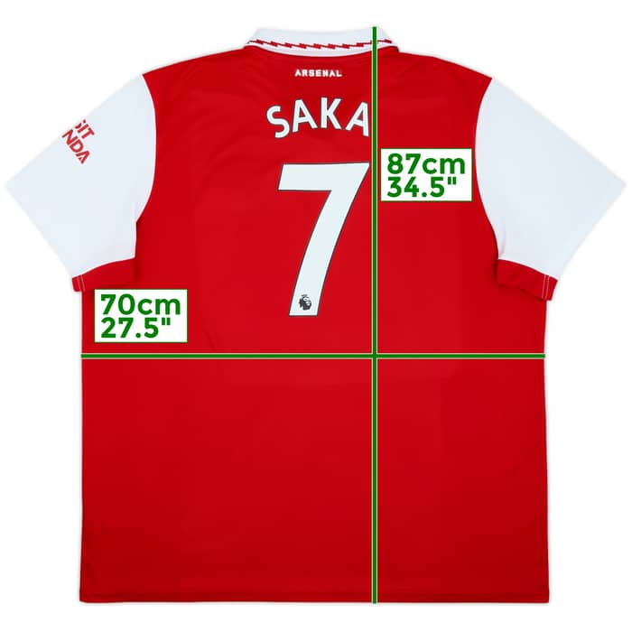 2022-23 Arsenal Home Shirt Saka #7 - 9/10 - (3XL)