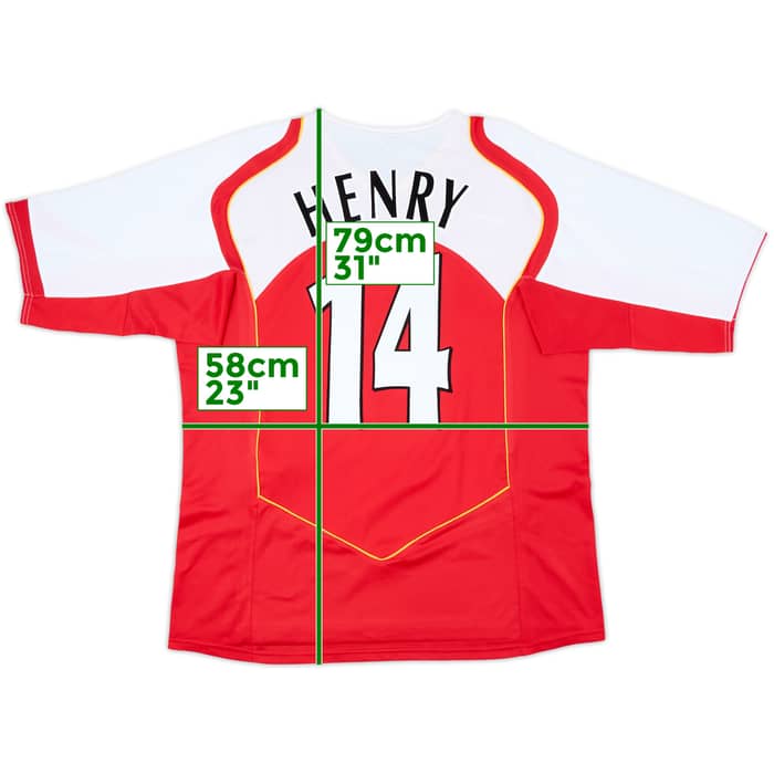 2004-05 Arsenal Home Shirt Henry #14 - 9/10 - (XL)