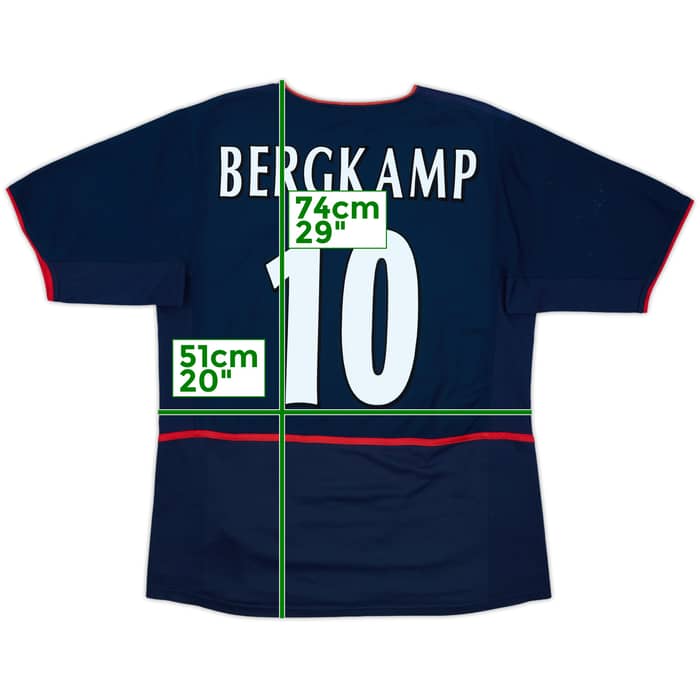 2002-04 Arsenal Away Shirt Bergkamp #10 - 8/10 - (M)