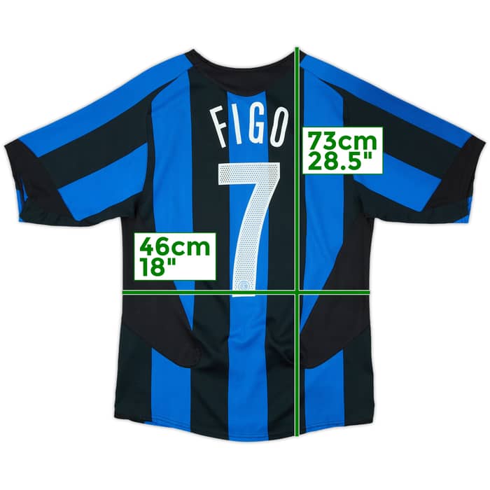 2005-06 Inter Milan Home Shirt Figo #7 - 7/10 - (S)