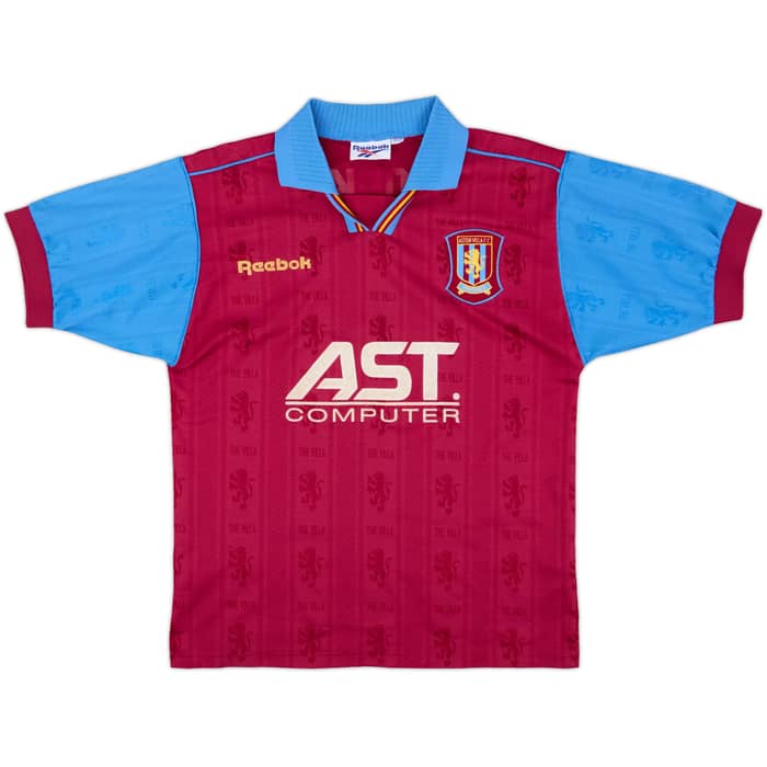 1995-97 Aston Villa Home Shirt Yorke #18 - 6/10 - (S)