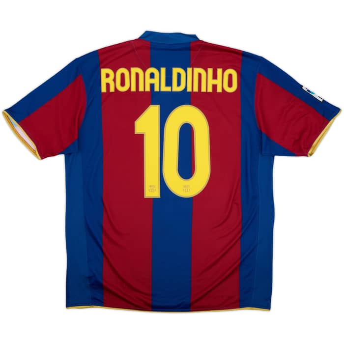 2007-08 Barcelona Home Shirt Ronaldinho #10 - 7/10 - (S)