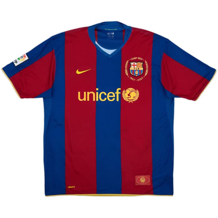 2007-08 Barcelona Home Shirt Ronaldinho #10 - 7/10 - (S)