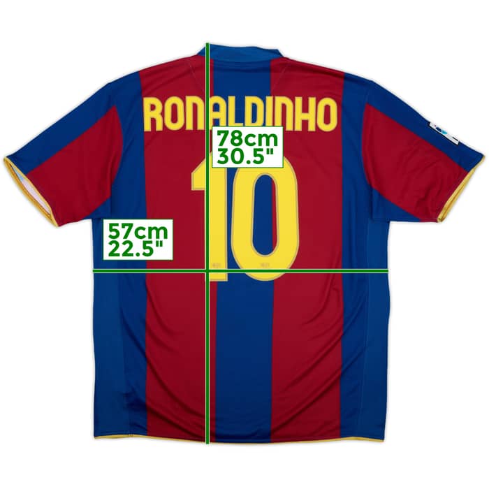 2007-08 Barcelona Home Shirt Ronaldinho #10 - 7/10 - (S)