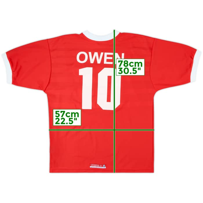 1998-00 Liverpool Home Shirt Owen #10 - 8/10 - (L)