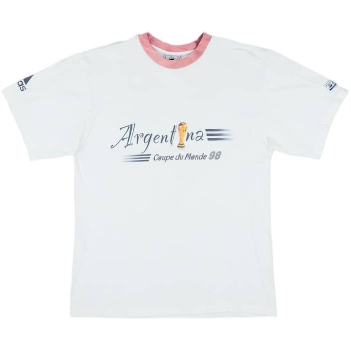 1998 France 98 adidas Coupe du Monde 'Argentina' Graphic Tee - 10/10 - (L)