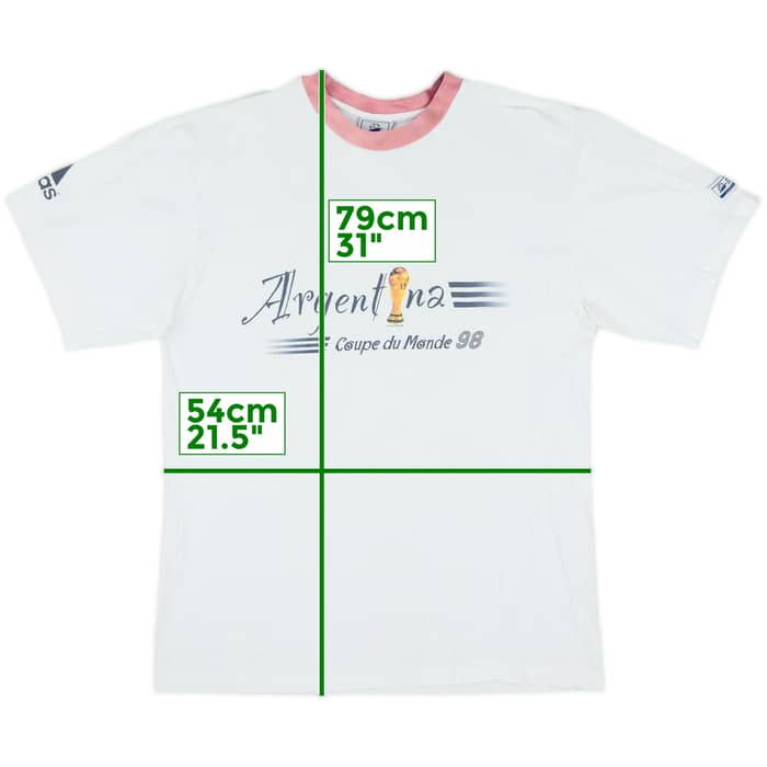 1998 France 98 adidas Coupe du Monde 'Argentina' Graphic Tee - 10/10 - (L)