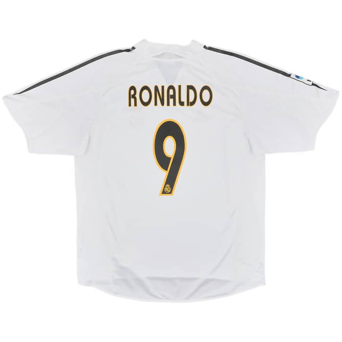 2004-05 Real Madrid Home Shirt Ronaldo #9 - 7/10 - (L)